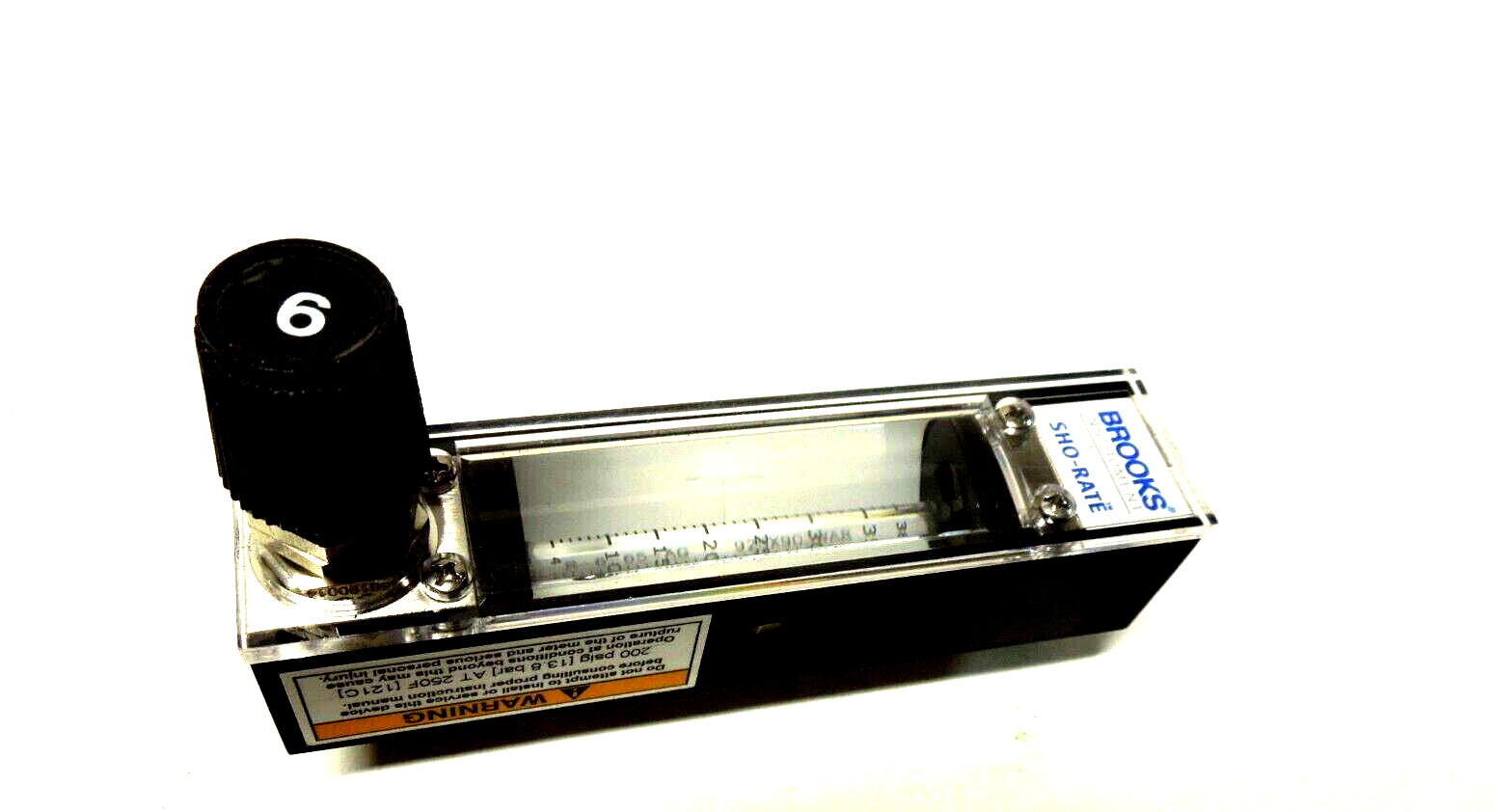 Flow Meter Brooks Sho-Rate Pn 1350GAL 4-38 SCFH 200 PSI 250° F Max   065-94