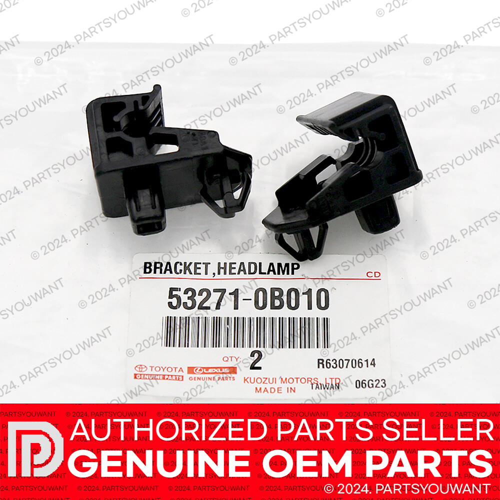 GENUINE Toyota Lexus OEM Headlight Lamp Mount Bracket Clip 53271-0B010 SET OF 2