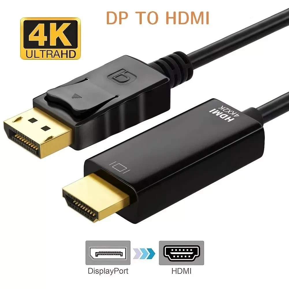LOT DisplayPort to HDMI Cable DP Adapter Converter Audio Video PC HDTV 1080P NEW