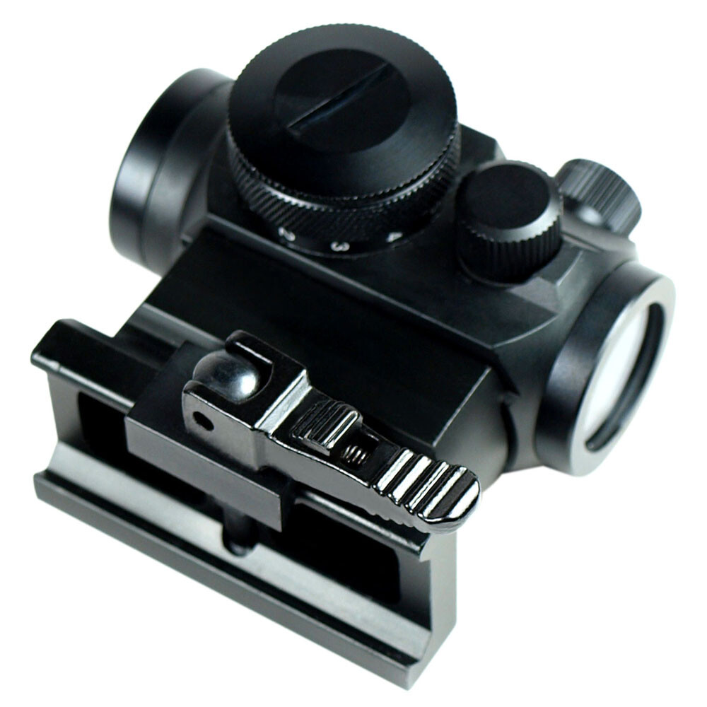Quick Release Tactical Reflex Red Green Dot Sight Scope with Dual Rail Mounts