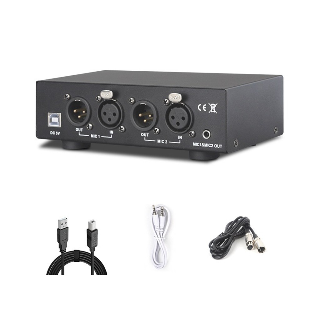 2 Channel 48V Phantom  Supply, Universal Compact Phantom  for Condenser2998