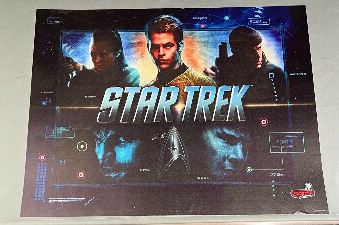 Star Trek Translite NOS Stern Pinball Machine Parts New Art Artwork 830-52E4 x