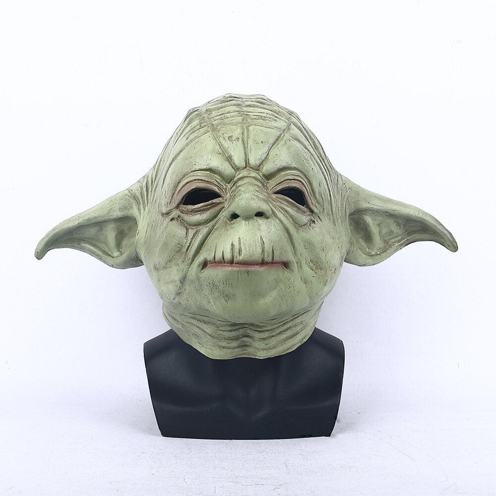 Cosplay The Mandalorian Master Yoda Mask Star Wars Fancy Dress Mask Props Latex