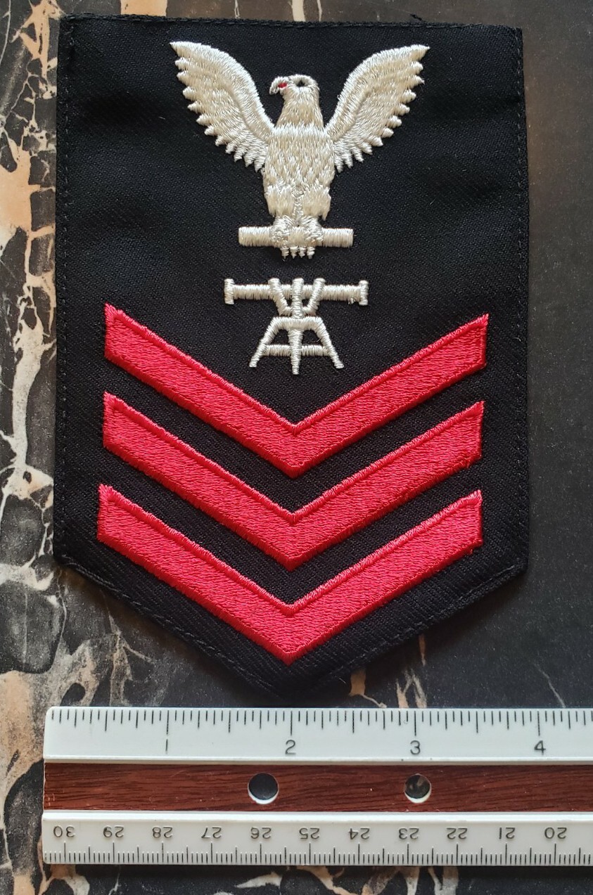US Navy Fire Control Tech First Class Embroidered 4" Patch NOS