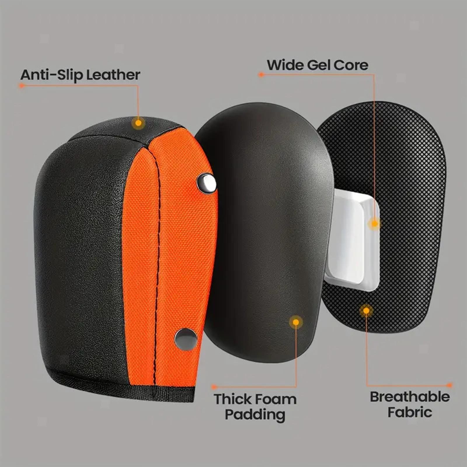Gardening Knee Pads Leg Protector Multipurpose Waterproof PU Leather Adjustable