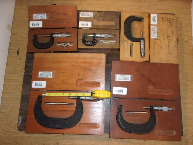 Scherr Tumico Micrometer Set  Wood Cases Lot of 5