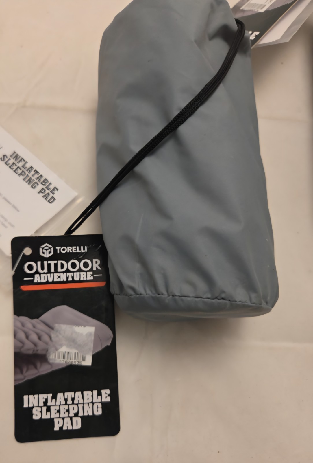 Torelli Inflatable Sleeping Pad - Gray Lightweight Camping Backpacking