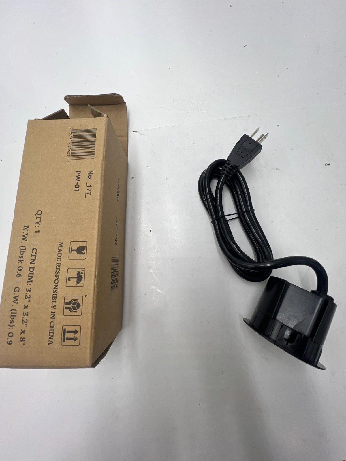 StandDesk PW-01 Desktop 2.36 Inch Power Grommet with 1 Outlet and 1 USB Black