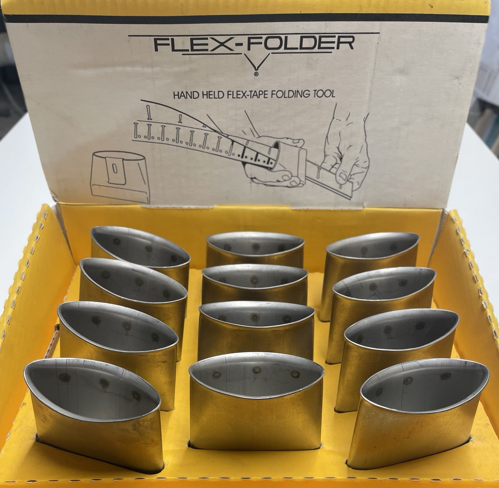 Contractors Bulk Lot (11) Flex-Folder Drywall Tape Folding Tools - NOS Box