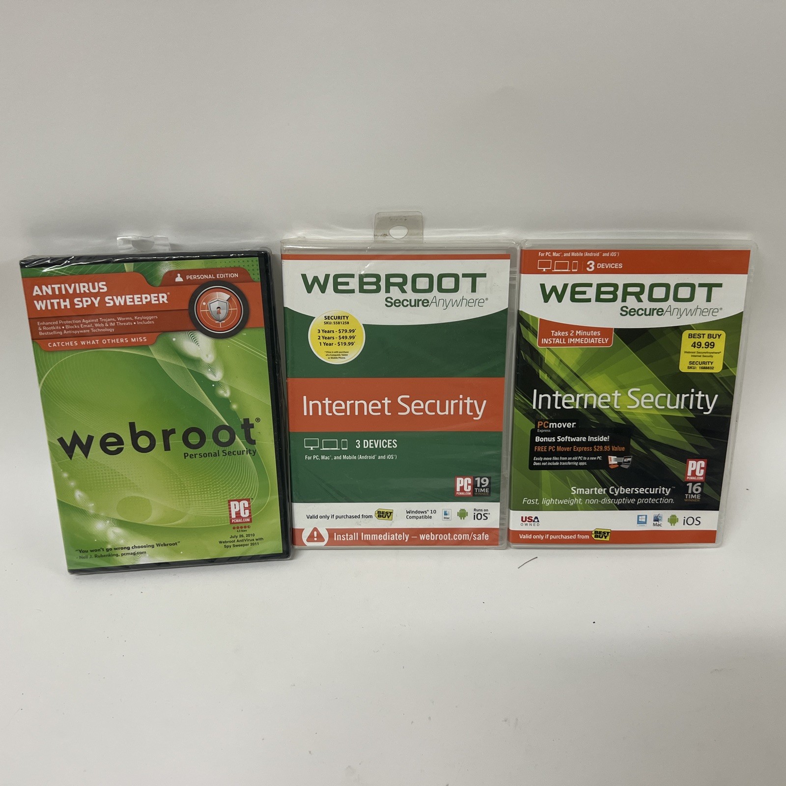 SEALED Webroot Secure Anywhere Internet Security 3 Devices Windows/Mac/Android