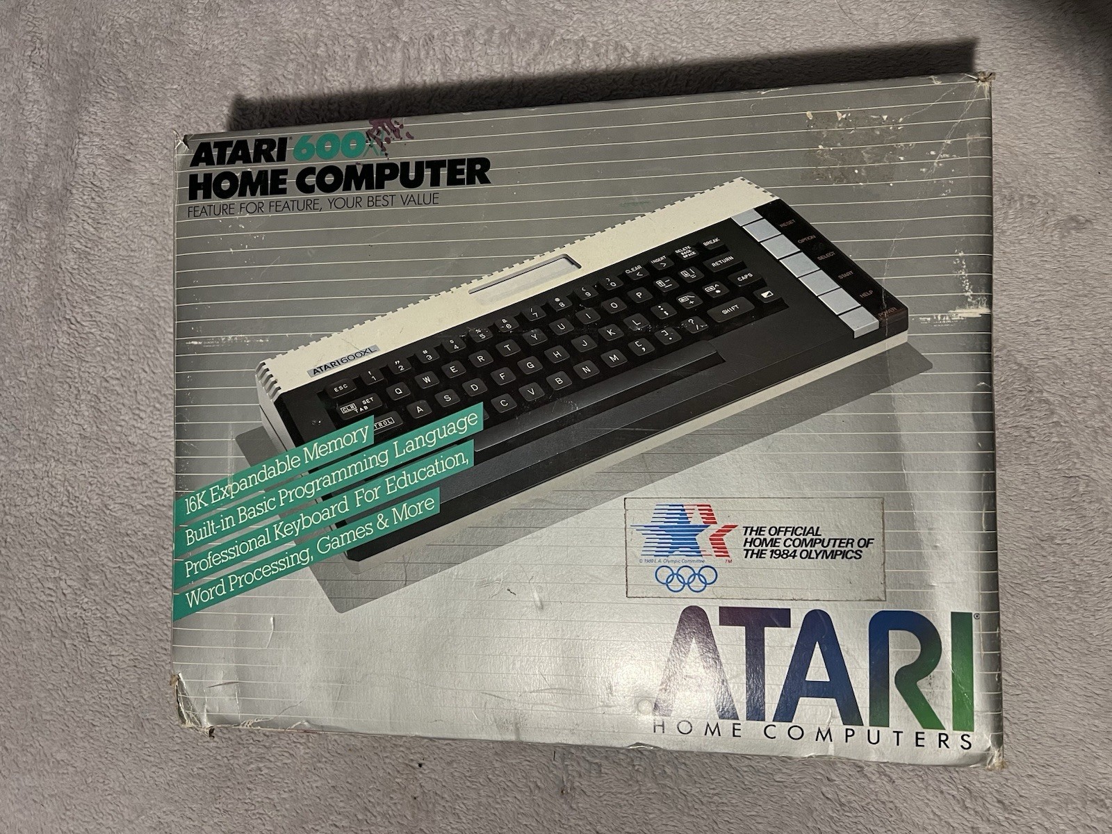 Atari 600XL Home Computer Complete in Box CIB w/ Power Supply Manuals – Vintage