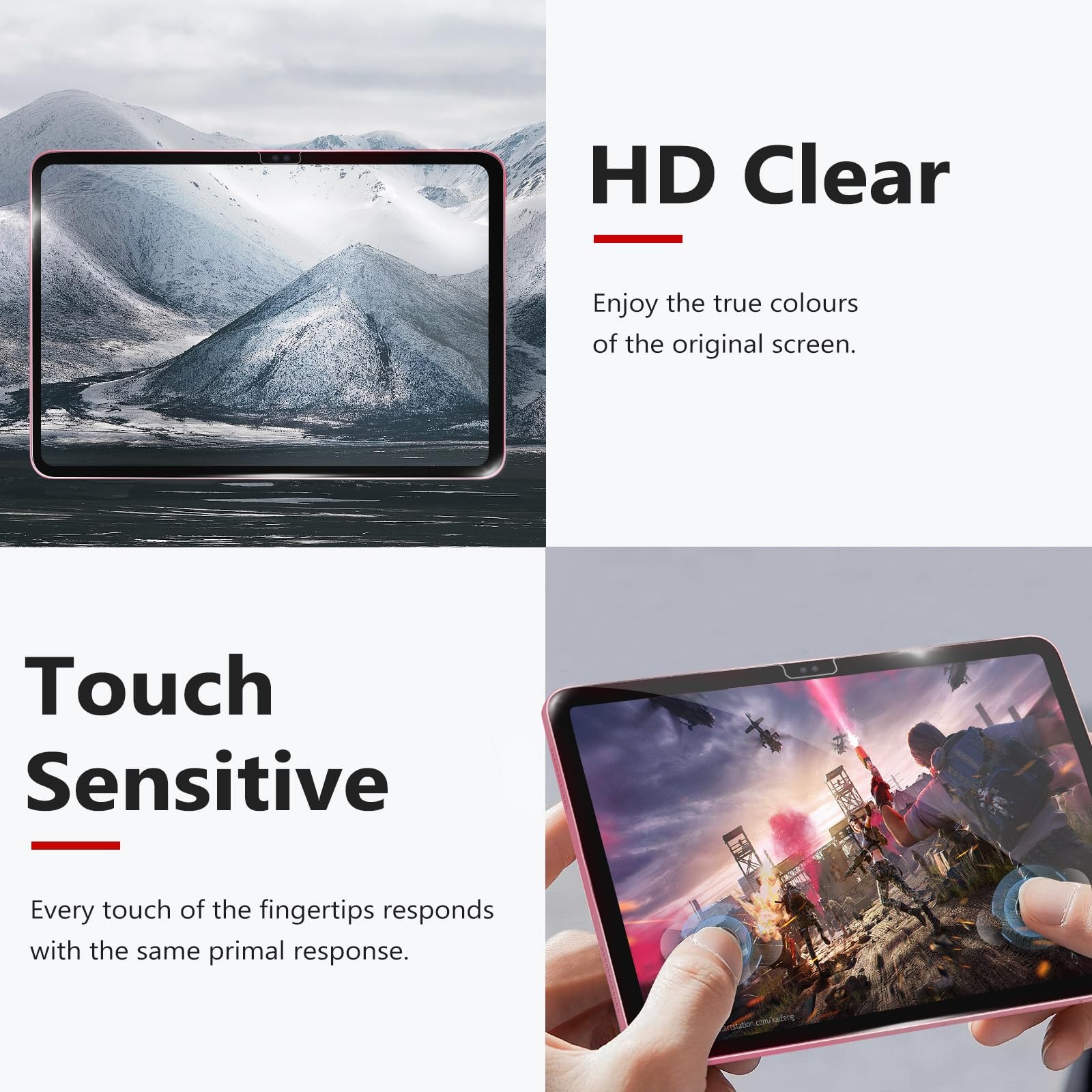 Screen Protector Compatible with iPad A16 11th/10th Generation 11/10.9 Inch, ...
