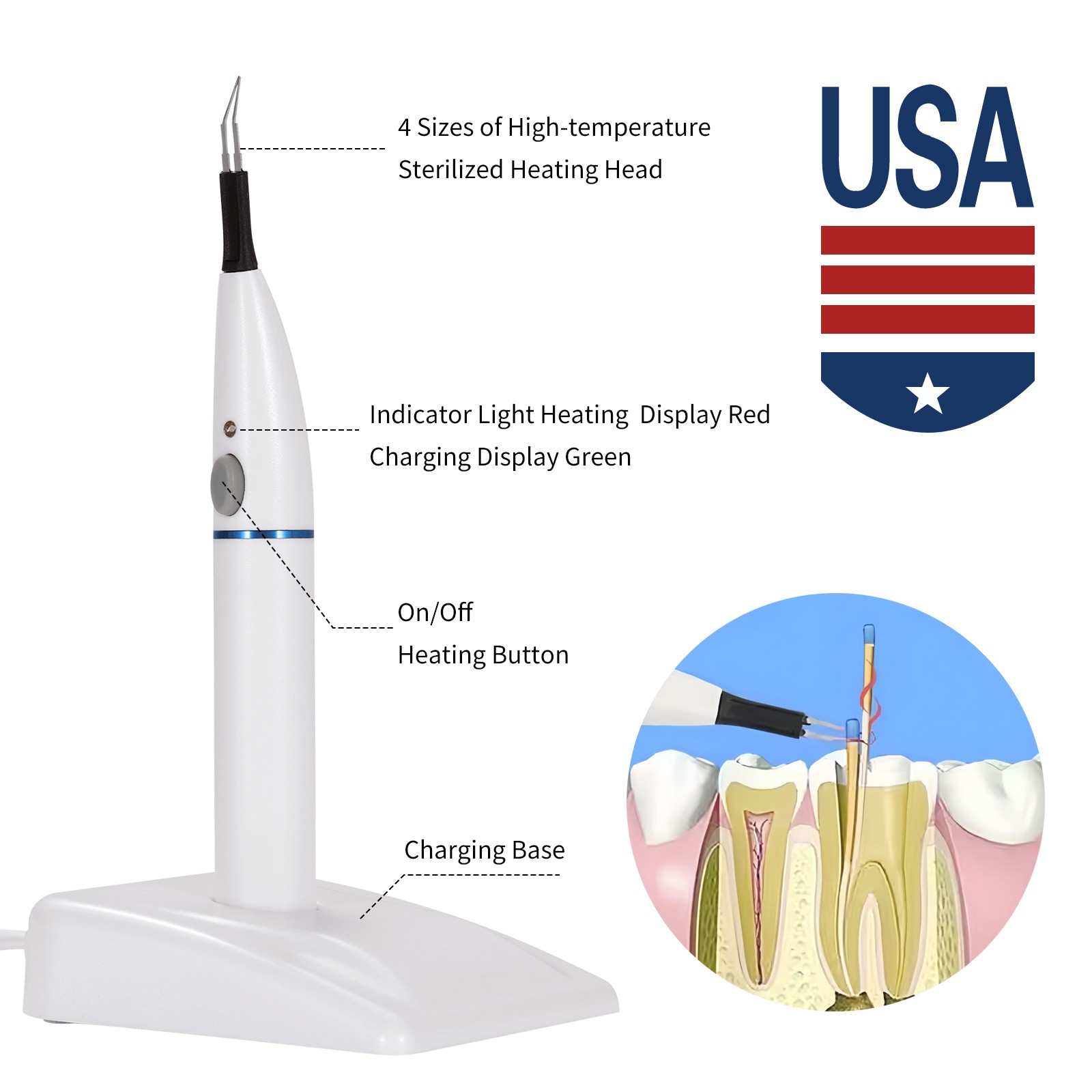 Dental Wireless Gutta Percha Obturation System Endo Tooth Gum Cutter