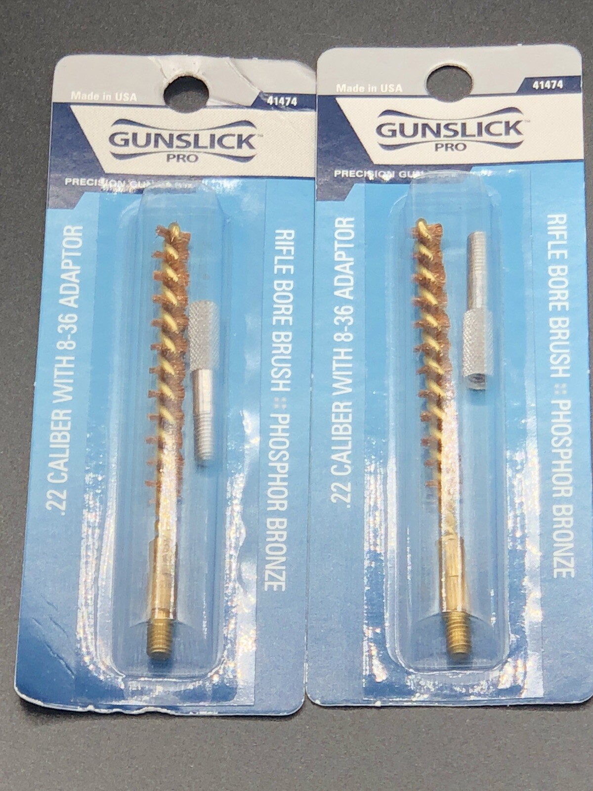 Gunslick Phosphor Bronze Brush .22 Cal. w/8-36 Adaptor 41474 - Lot of 2