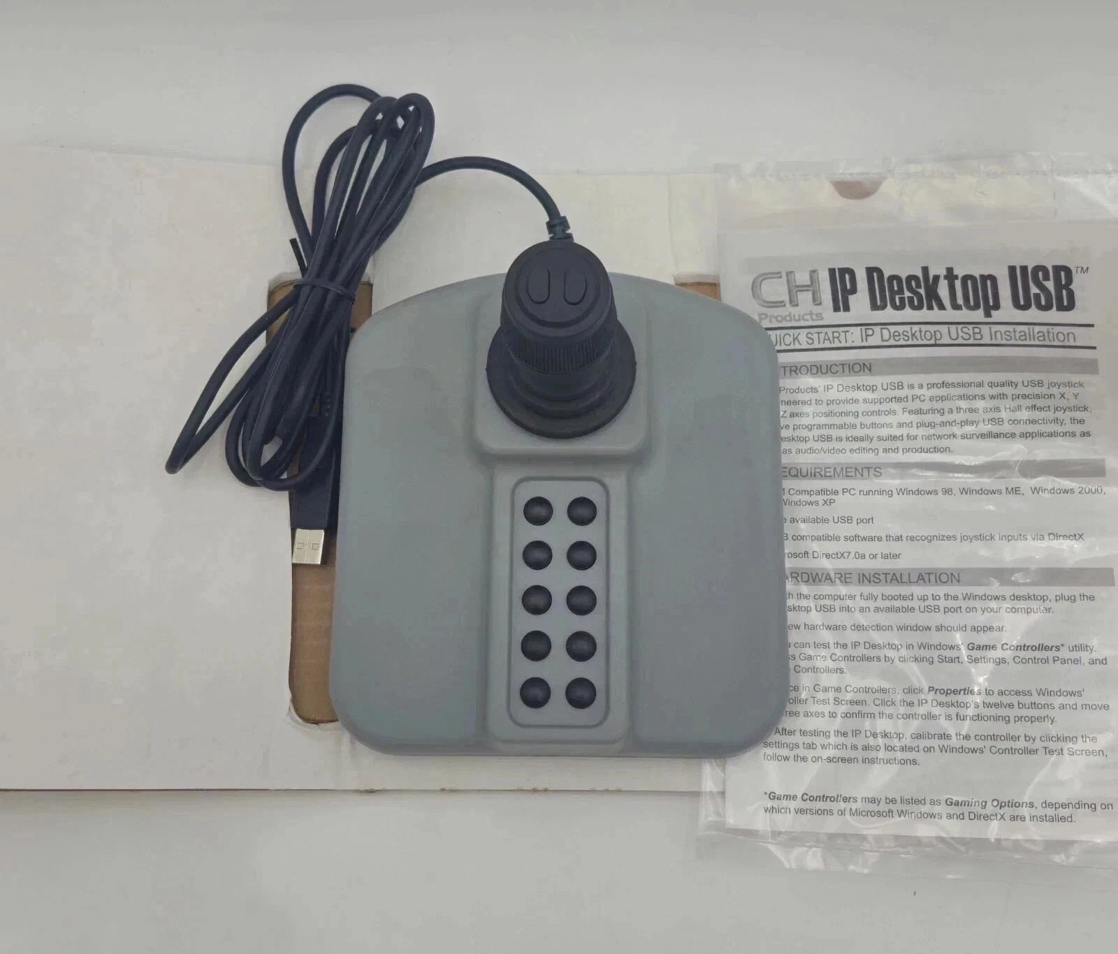 CH Products IP Desktop USB PTZ Joystick CCTV 12 Butt 3 Axis