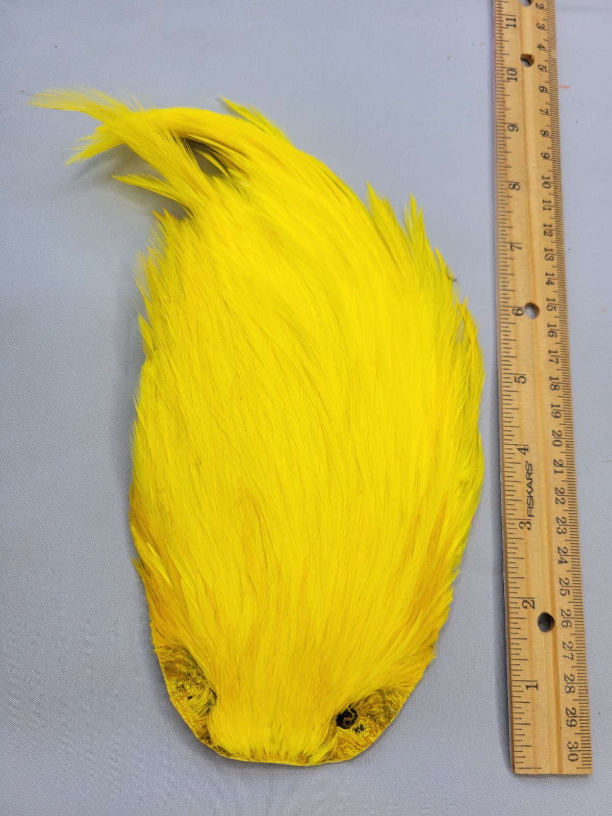 Lot 122,  Top Quality  YELLOW  India Rooster Streamer Neck Cape Feathers