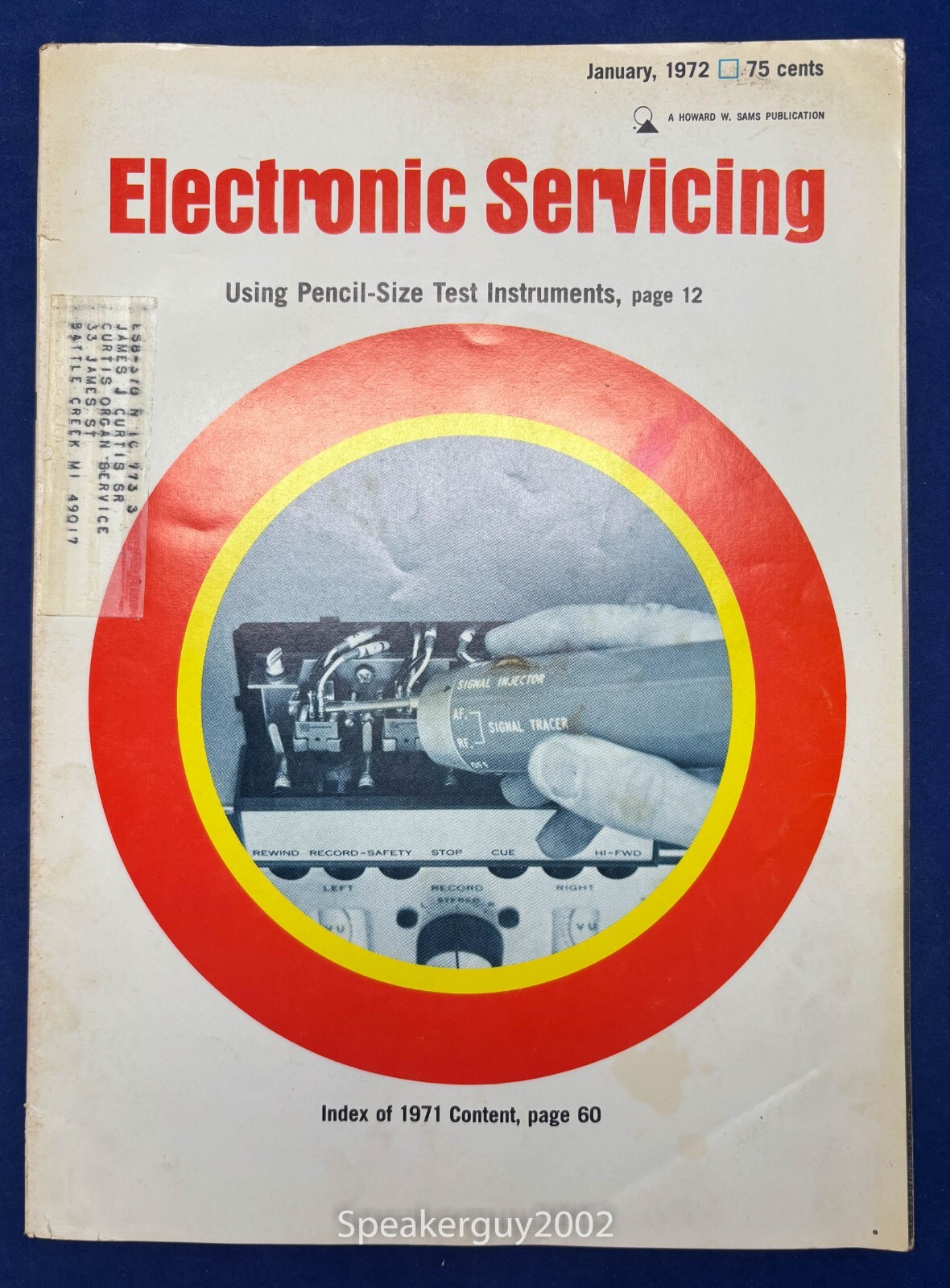 Sam's Publishing - Electronic Servicing Magazine / January 1972