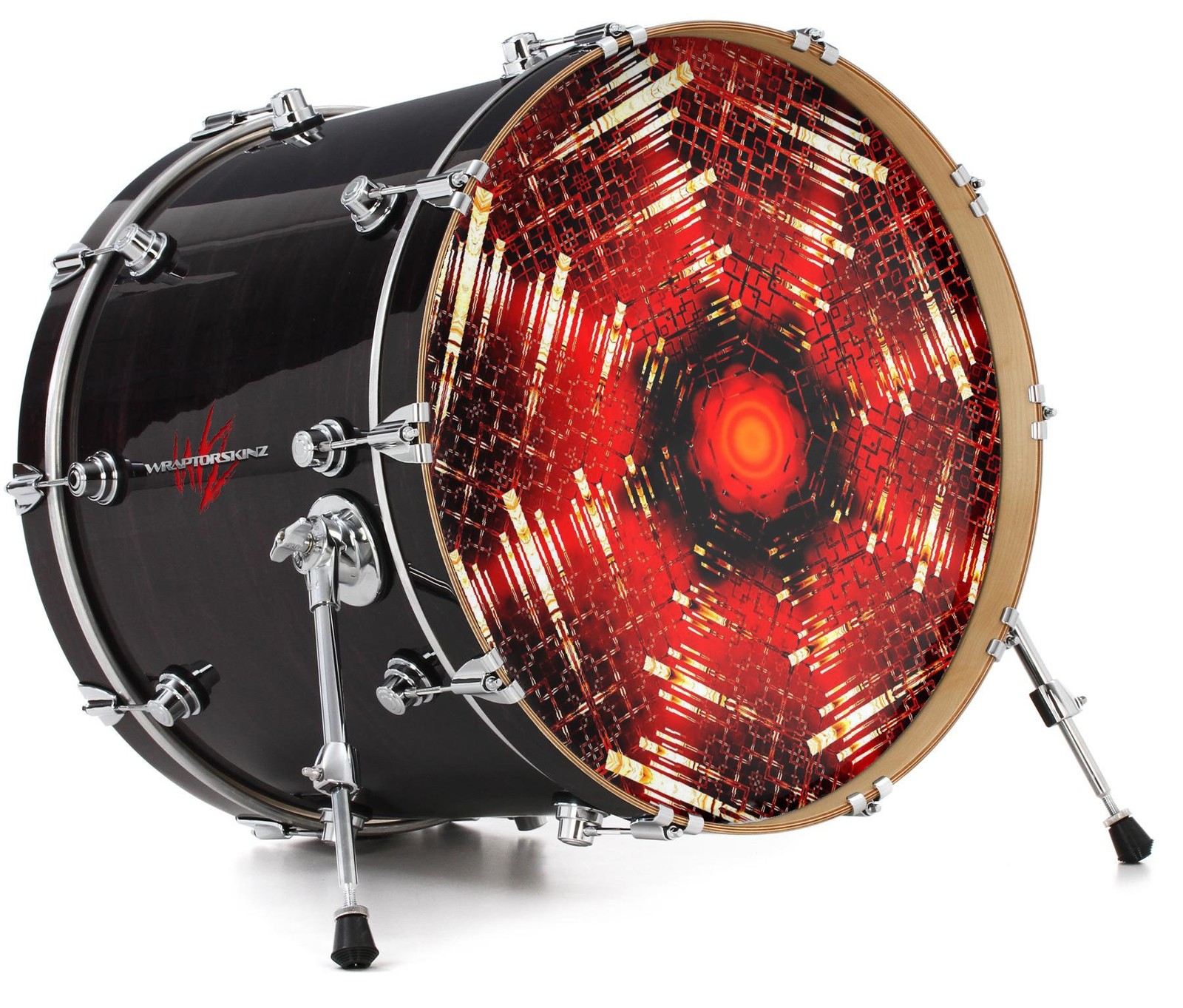 Vinyl Decal Skin for 20" Bass Kick Drum Head Eights Straight