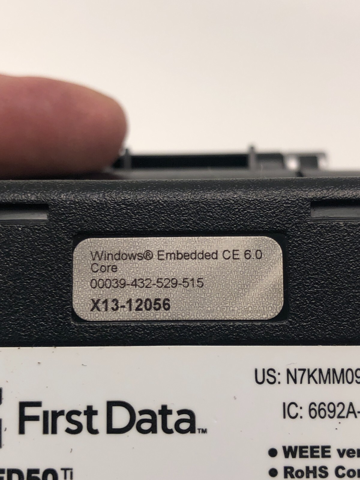 First Data Fd50 Ti Set Credit Card Terminal Reader Scanner