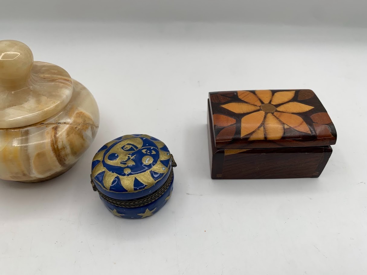 Trinket boxes Marble and others