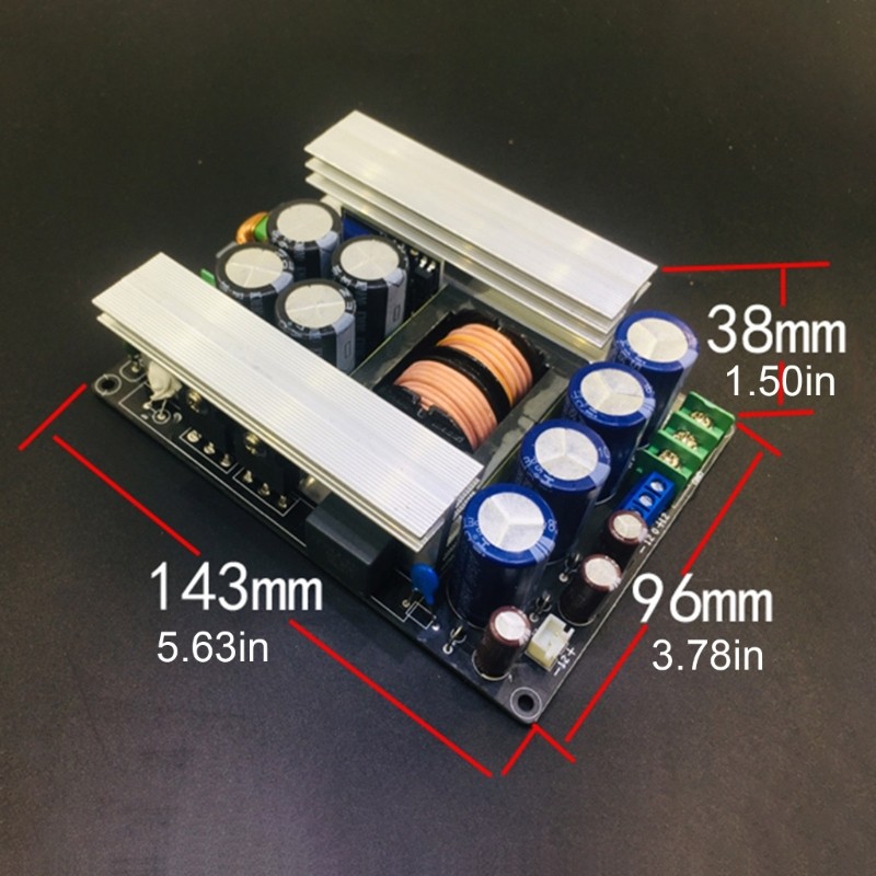 High Efficiency 1500W Soft Switching Amplifier Board Double Voltages Output