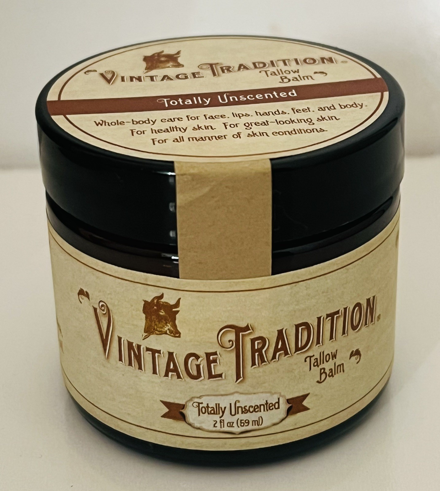 Vintage Tradition Beef Tallow Balm Unscented 2 Oz BEST BY 5/26 U39A