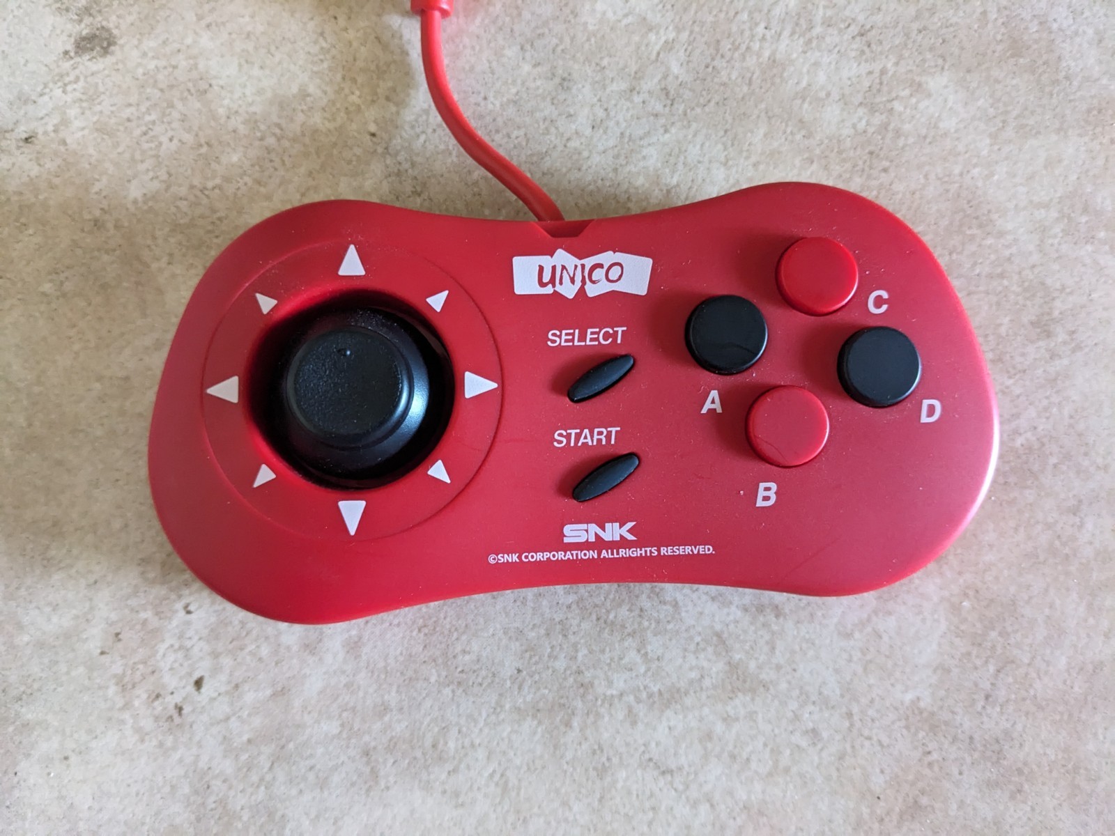 UNICO MVS Mini Pad Controller Red SNK Model CP3
