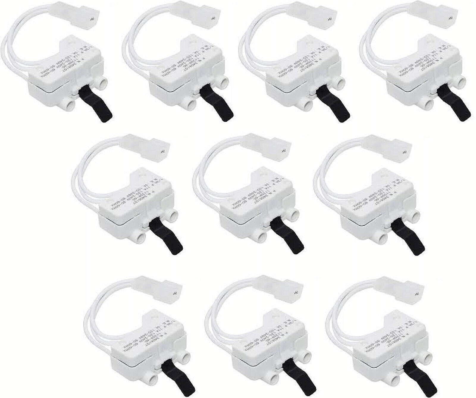 3406107 DRYER DOOR SWITCH FITS WHIRLPOOL KENMORE SEARS MAYTAG ROPER 10 PACK