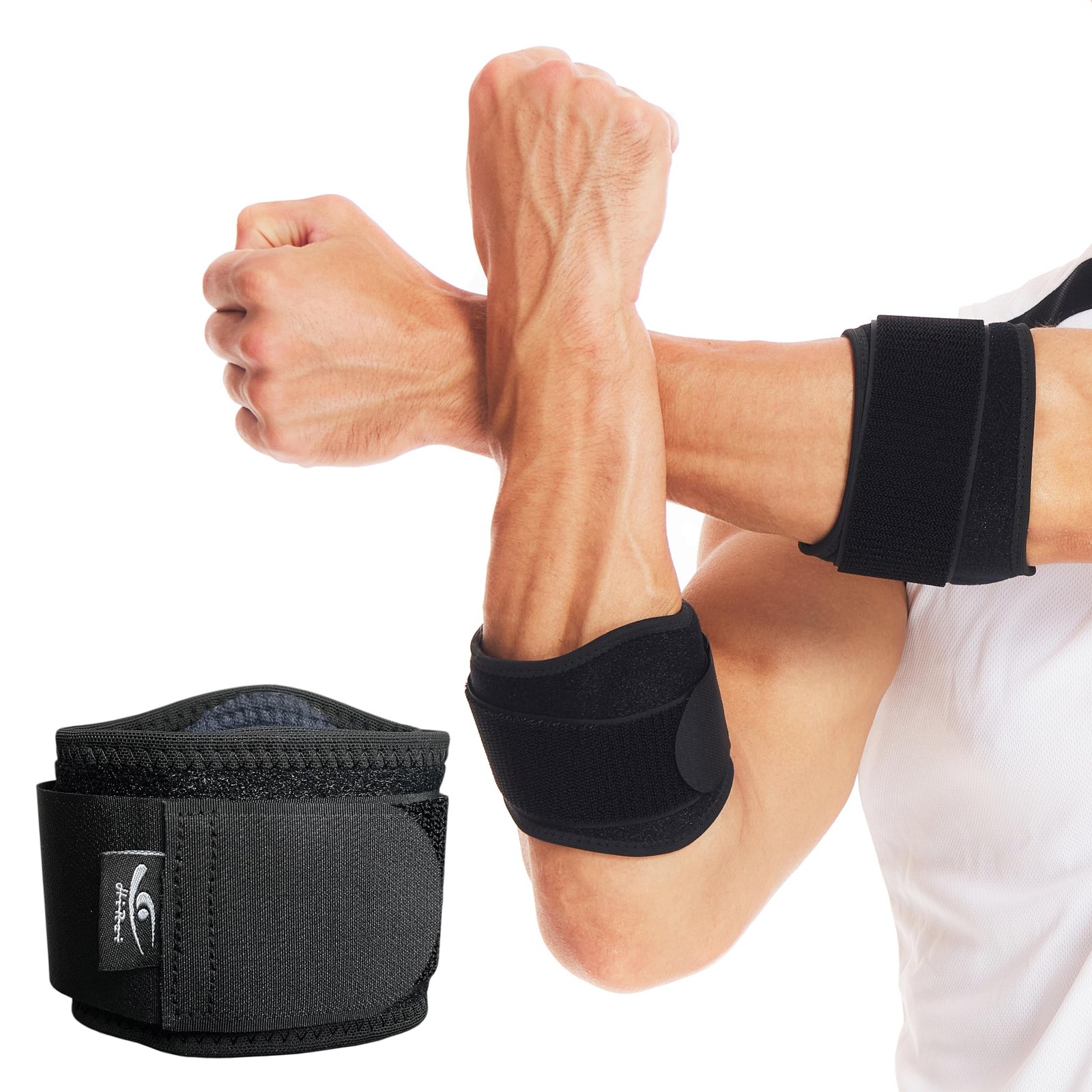 HiRui Tennis Elbow Brace for Forearm Tension Relief, Elbow Support Arm Straps...