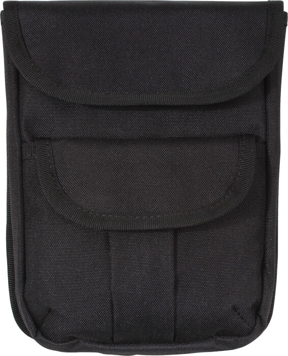 Black 2 Pocket Ammo Pouch 600D Tactical Poly MOLLE Utility Attachment 8" x 6.5"