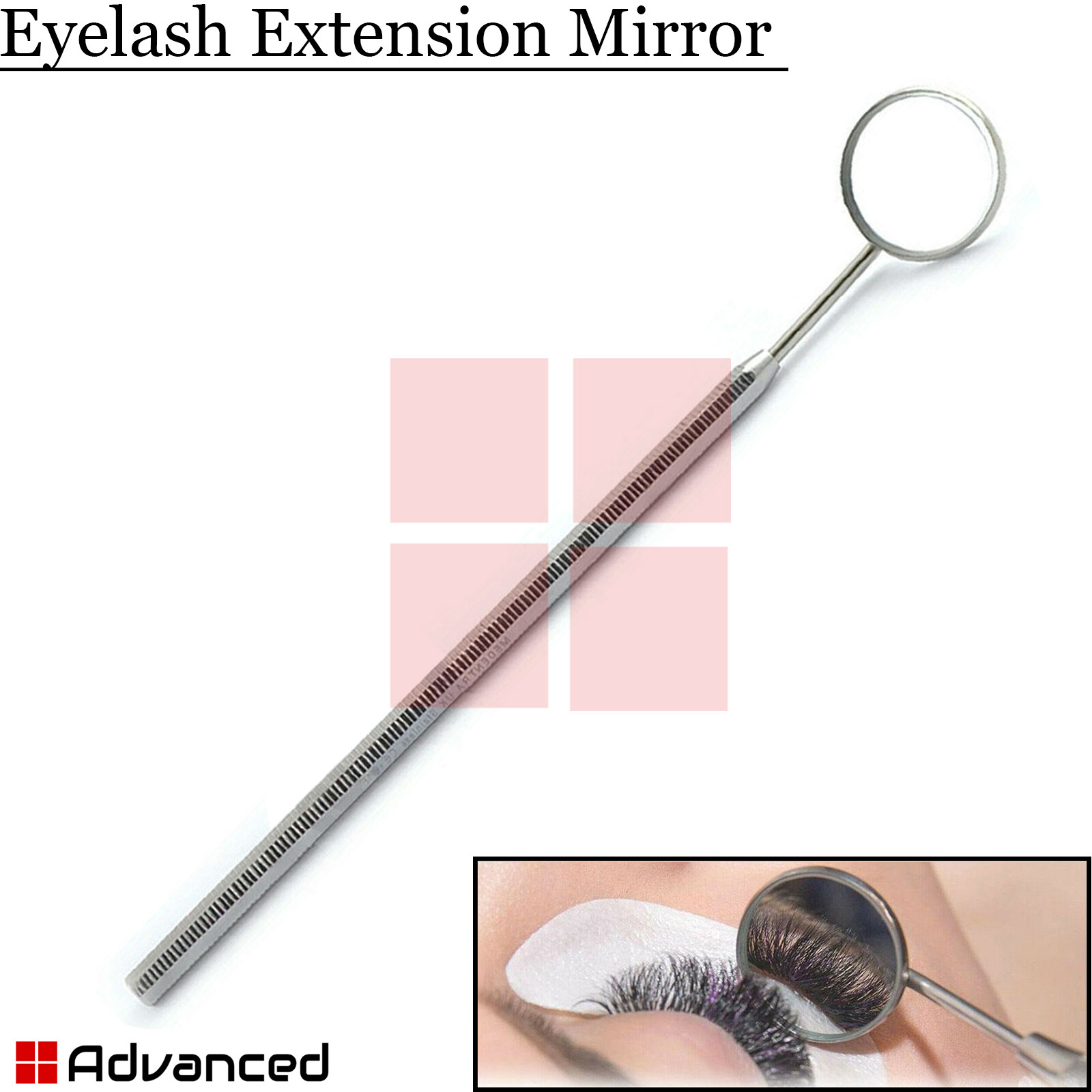 Beauty Eyelashes Extension Mirror Makeup Inspection Checking Eyelash Puppets