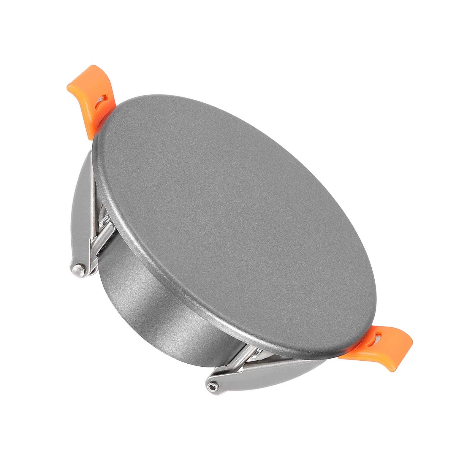 3.7" Spring Ceiling Cover Plate for 2.2-3.4" Round Hole, Dark Gray