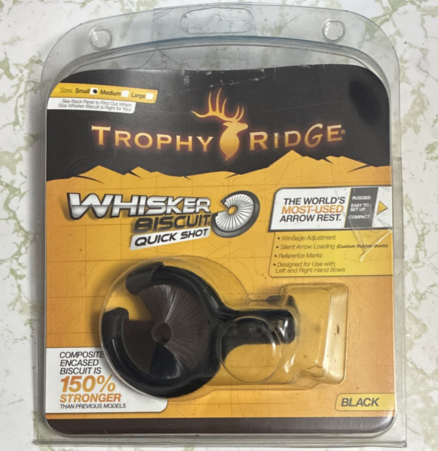 Trophy Ridge Whisker Biscuit Quick Shot Containment Rest Ambi Black AWB100S