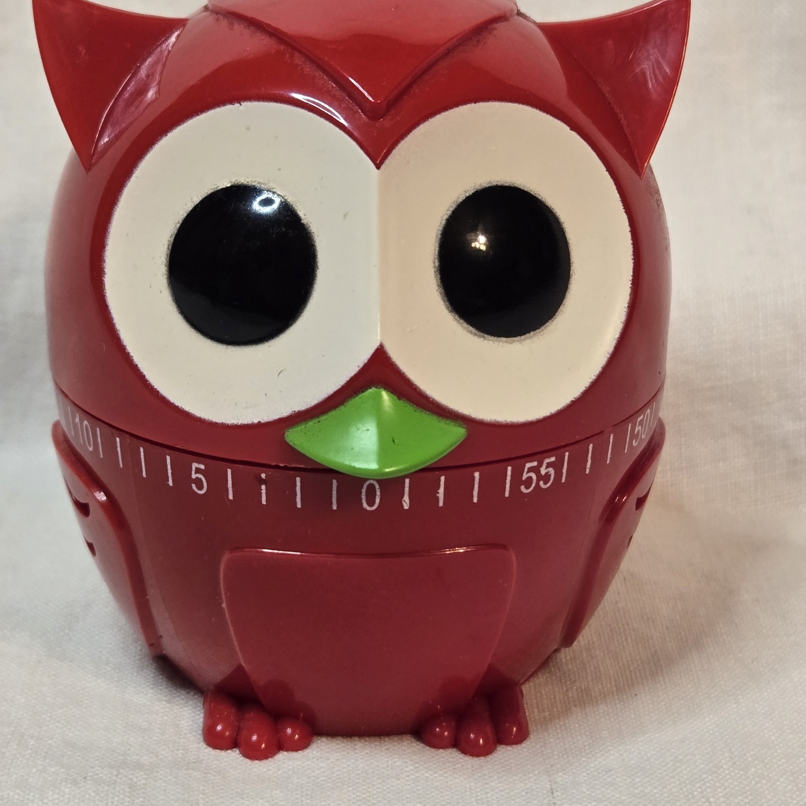 Kikkerland Red Little Owl Kitchen 60 Minute Timer