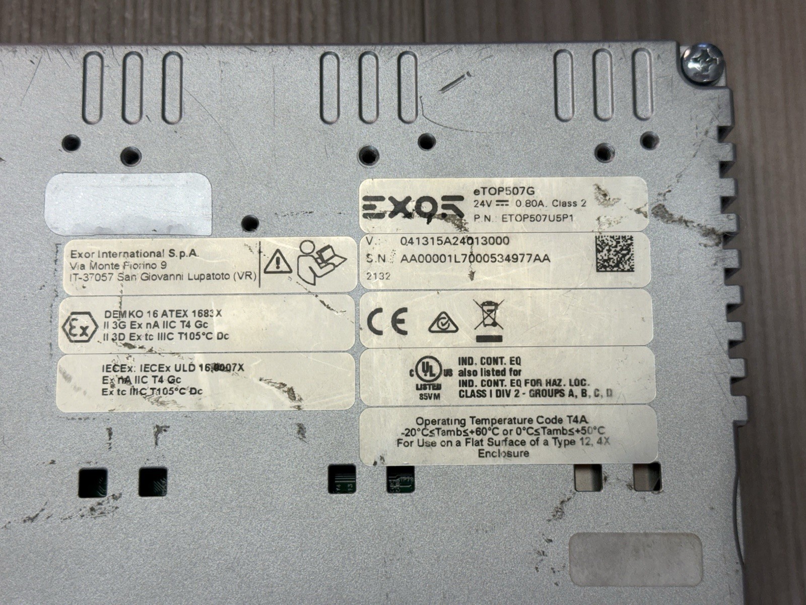 DEFECTIVE Exor eTOP507G Touch Panel G3D