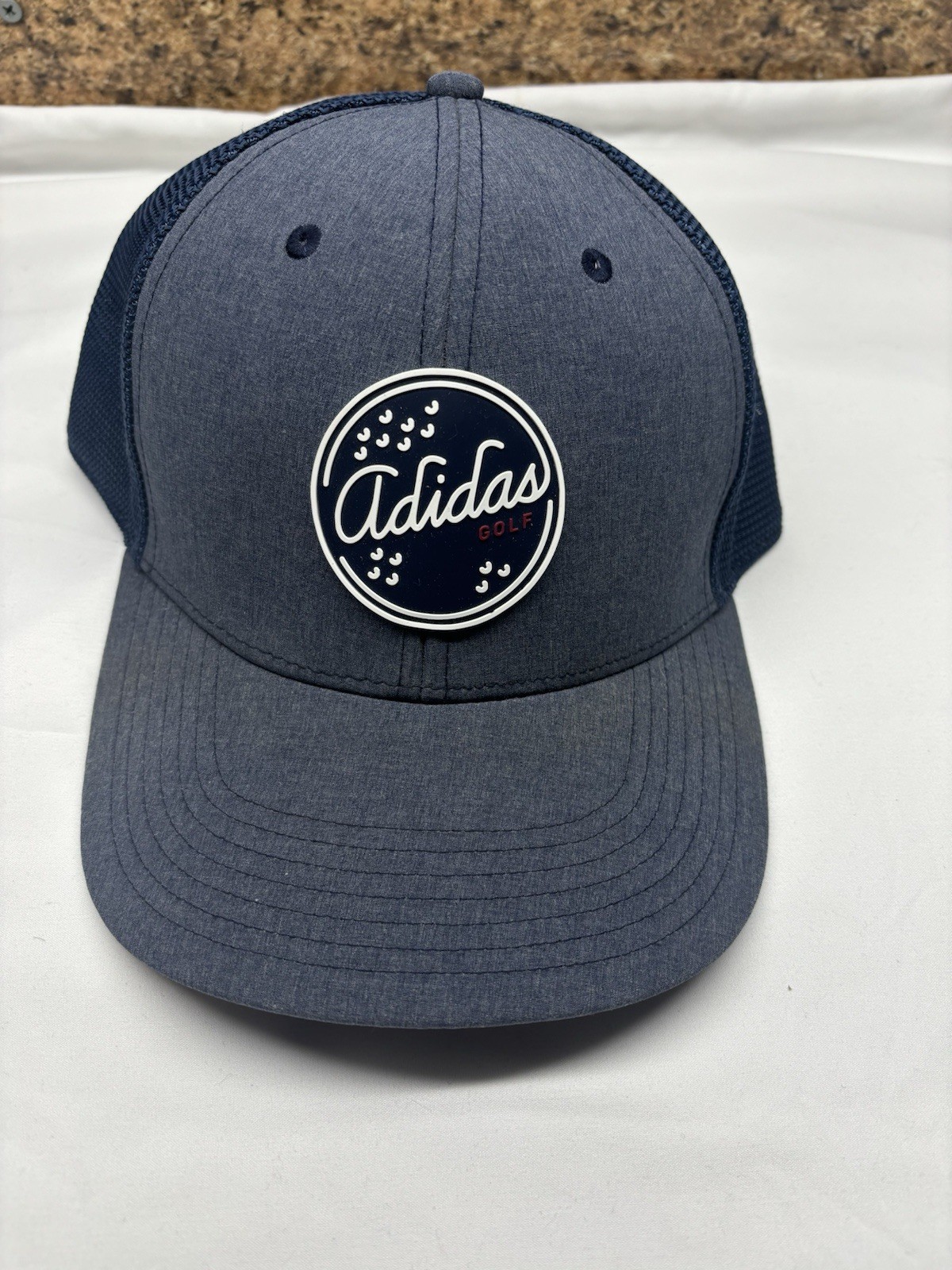 Adidas Golf Logo Blue Snapback Mesh Back Trucker Hat / Cap