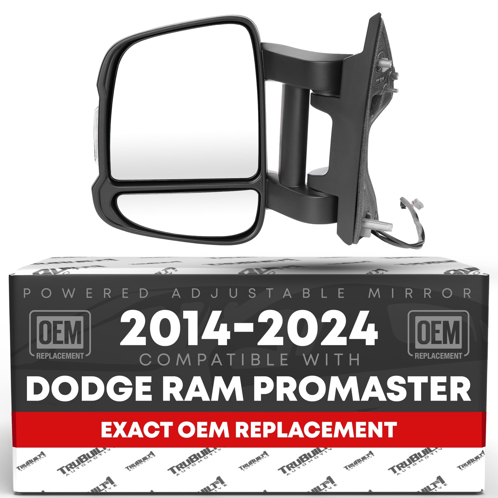 Driver Side Mirror Replacement - Compatible with 2014-2024 Ram Promaster - Po...