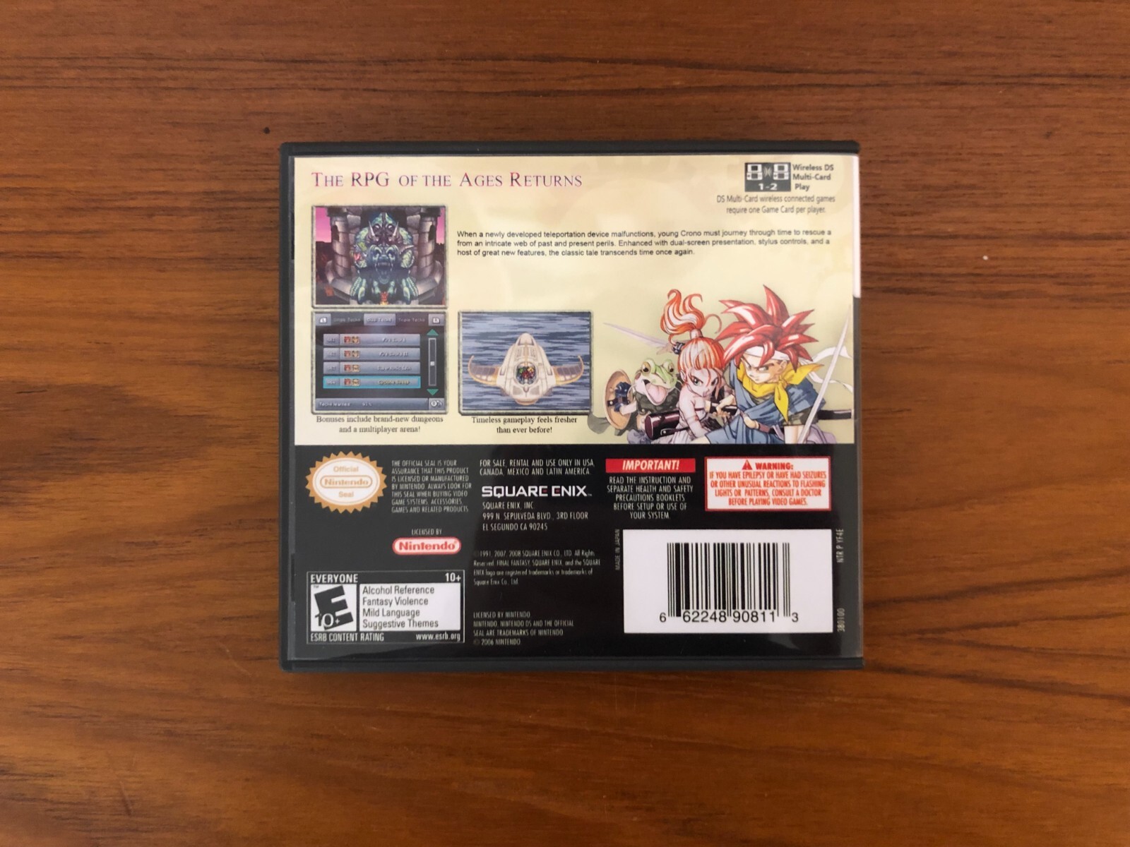 Replacement Case for Chrono Trigger Nintendo DS