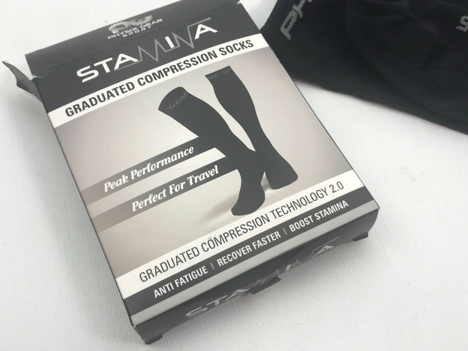 Stamina Men's Graduated Compression Socks HT3 ABlack Size: S/M W