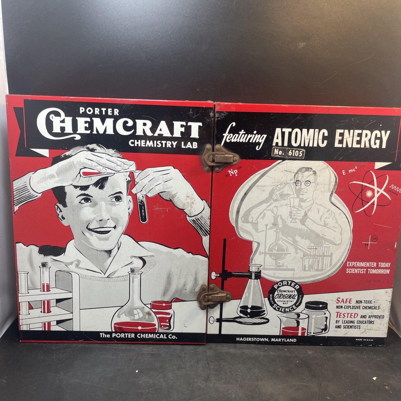 Porter Chemical Chemcraft Atomic Energy Senior Chemistry Set Huge 6105 READ!