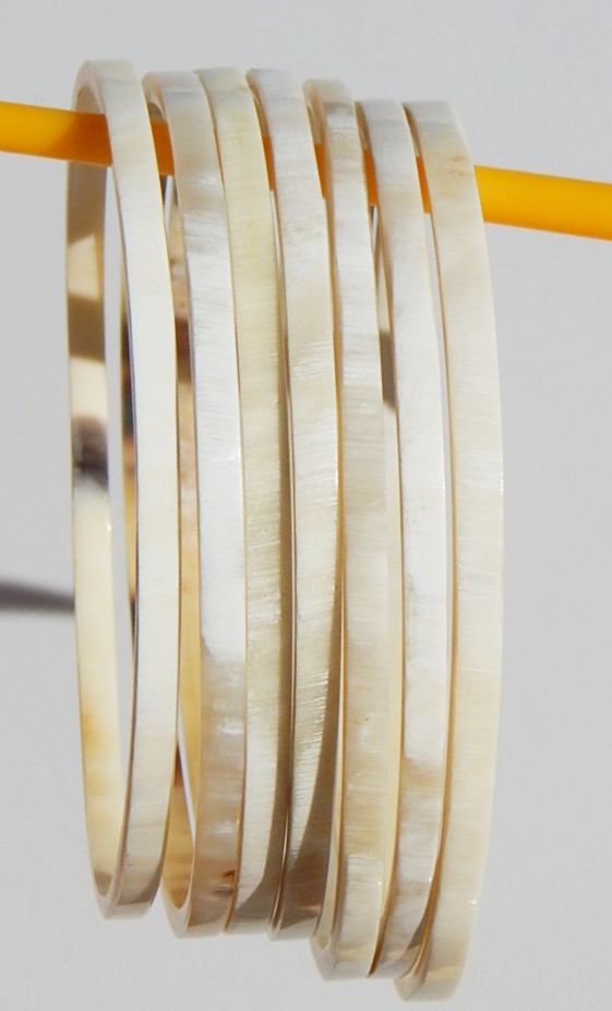 Set of 7 BUFFALO HORN BRACELETS