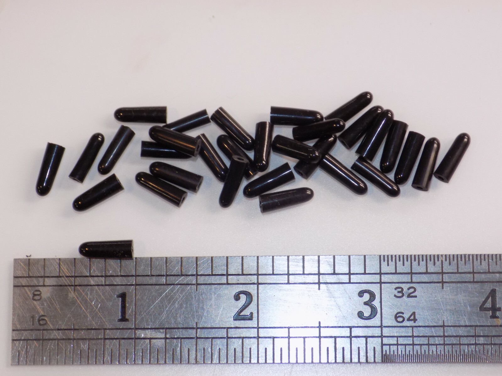 MINIATURE TOGGLE SWITCH BAT CAPS, BLACK VINYL, QTY:30