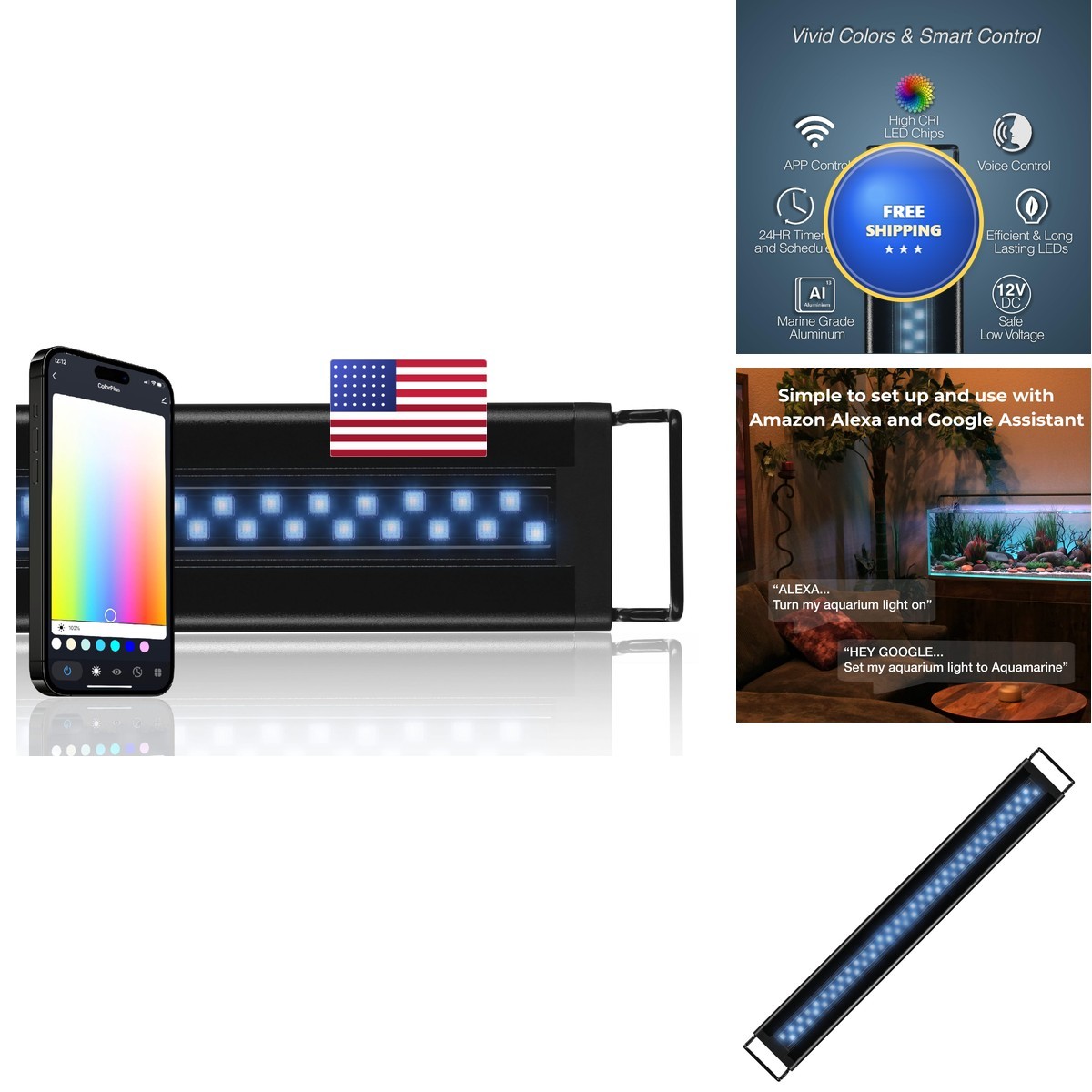 Current Usa Colorplus Smart Led Aquarium Light 36 Inch App And Voice Control By