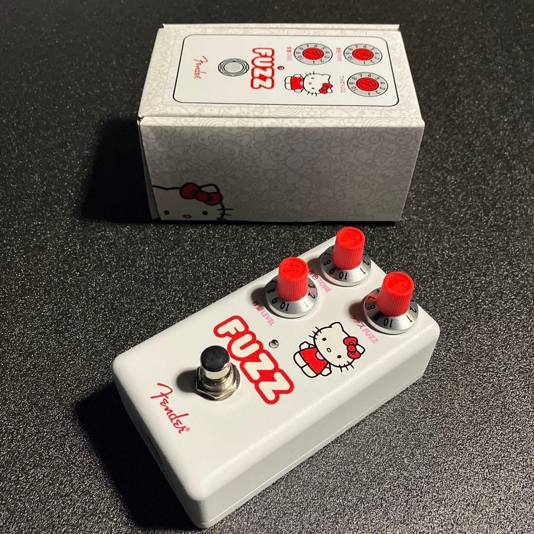 Fender Hello Kitty Fuzz White Guitar Effects Pedal Limited  Musical Instruments