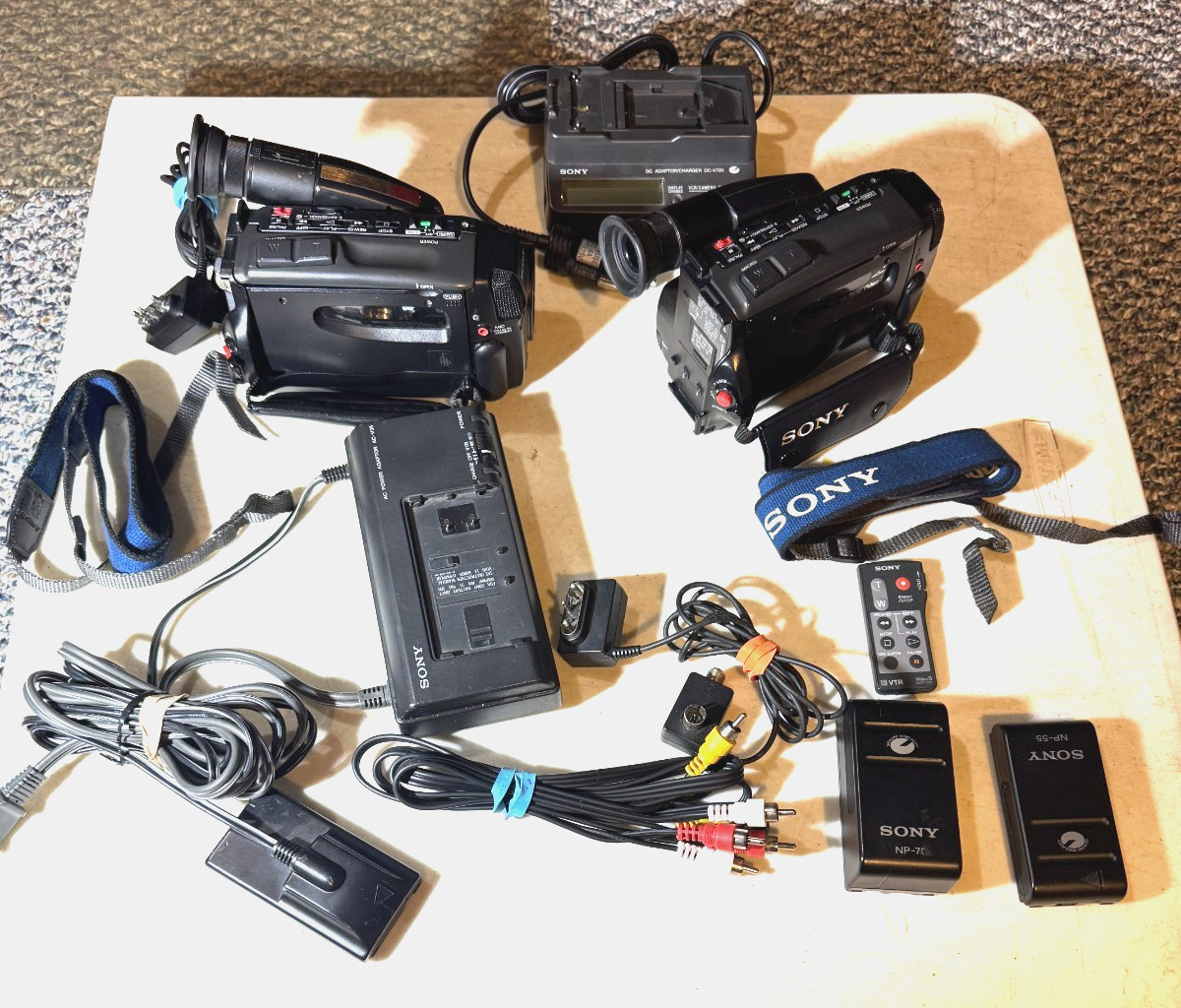 2 SONY CCD-TR71 Video 8 Handycam Camcorder Camera 8mm-parts or repair (2) & more