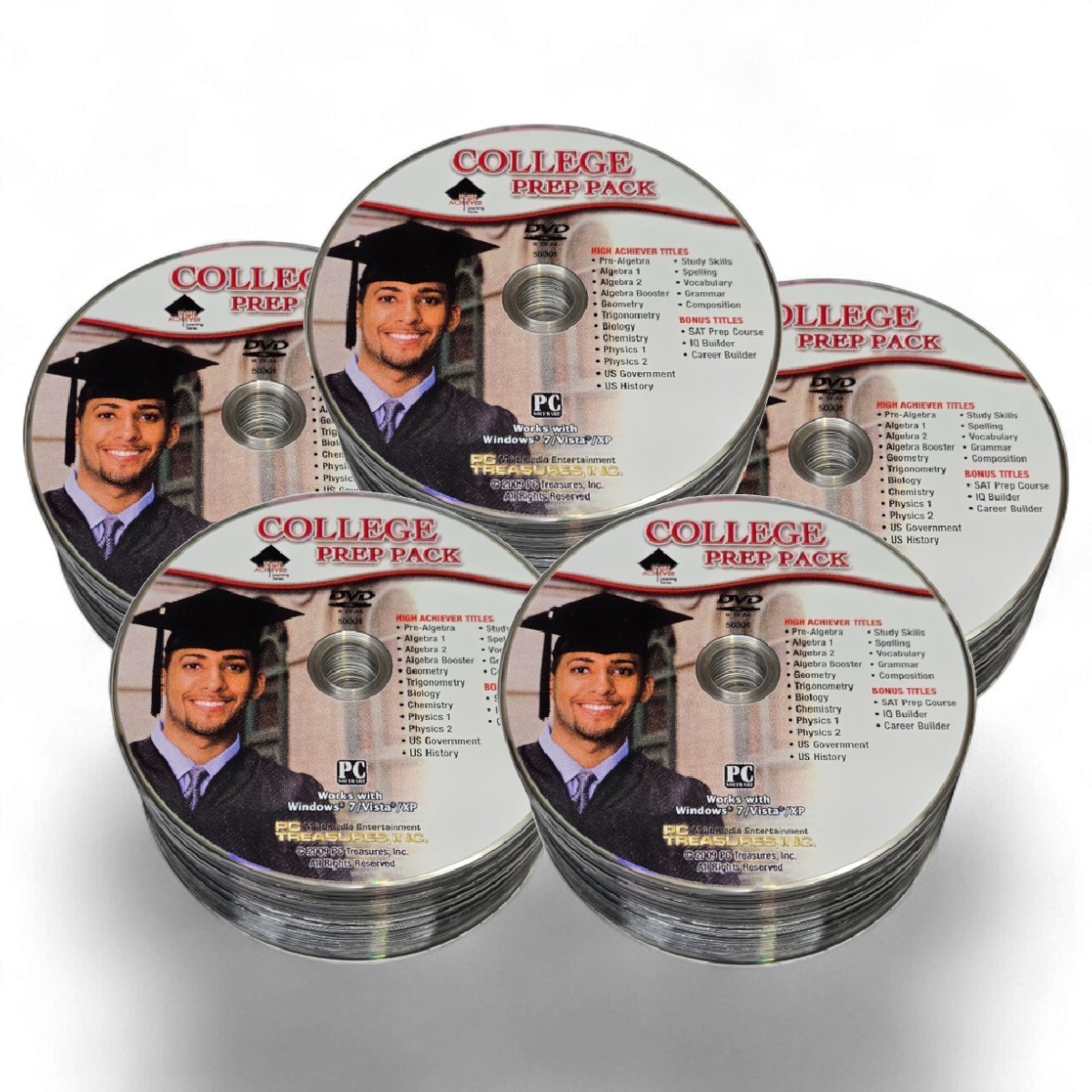 BULK LOT 10 DISCS High Achiever Math Science English Social Studies & More