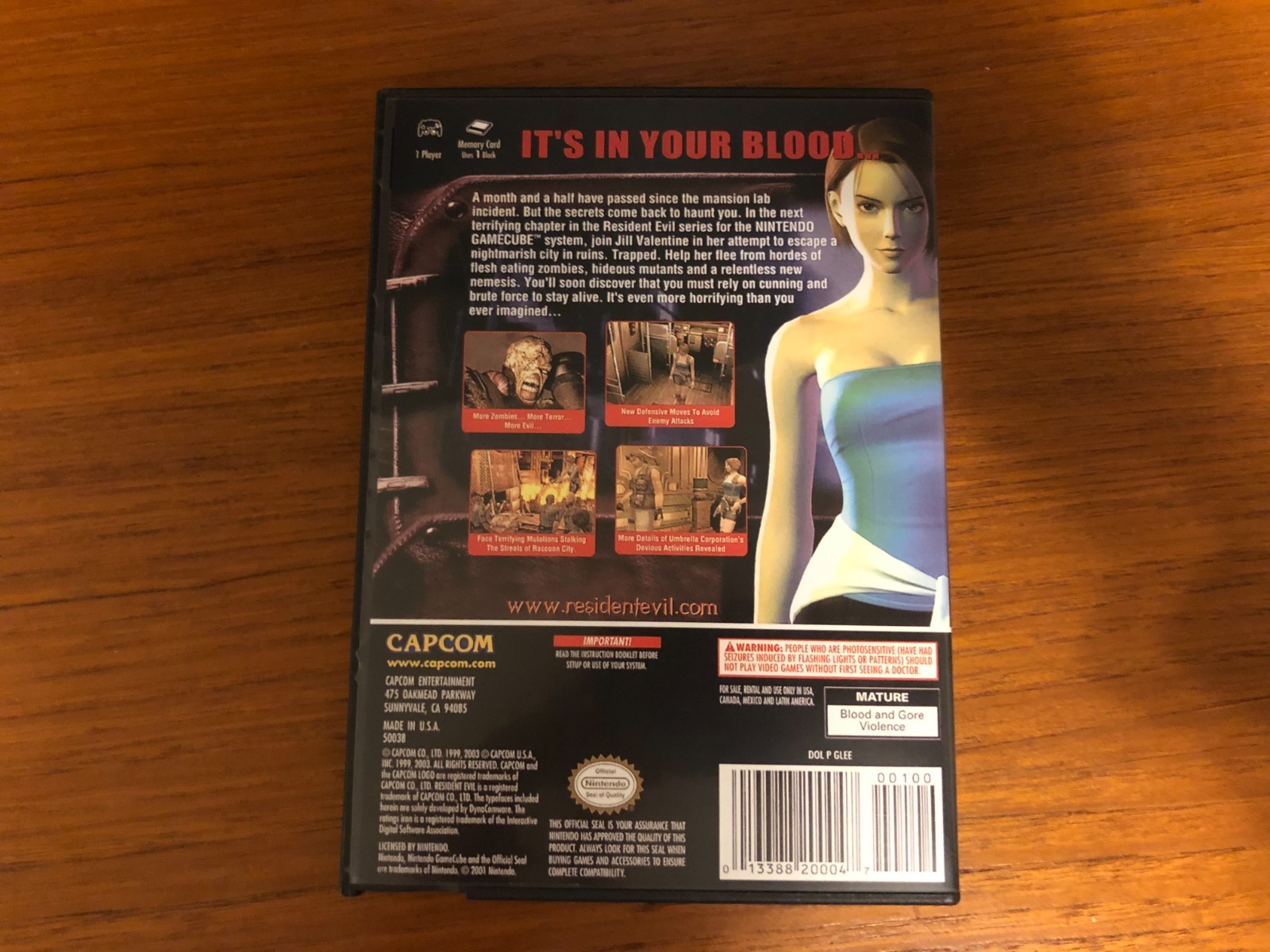 Replacement GameCube Case for Resident Evil 3: Nemesis