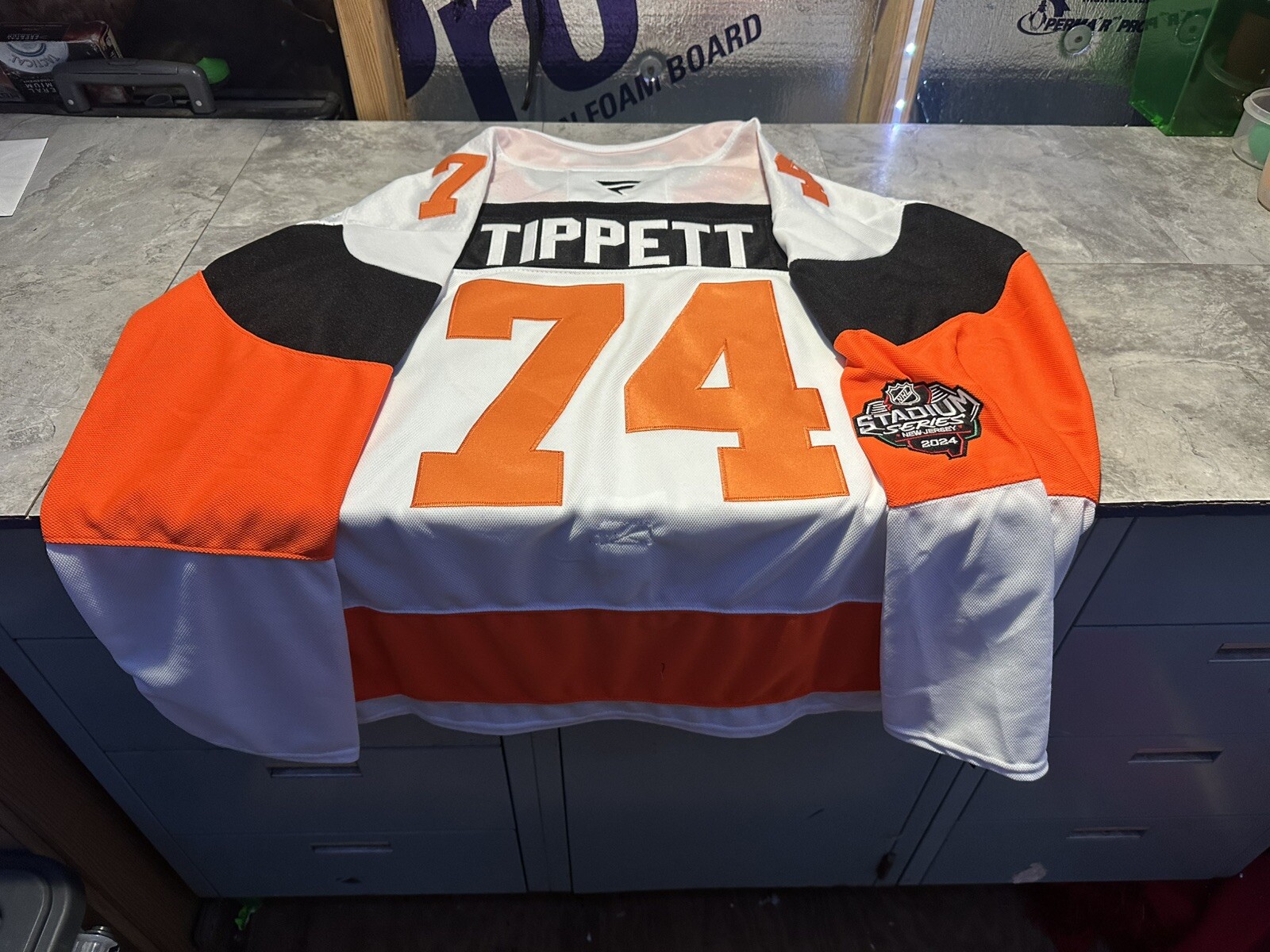NWT Fanatics Philadelphia Flyers Owen Tippett Stadium Series Jersey Size Large