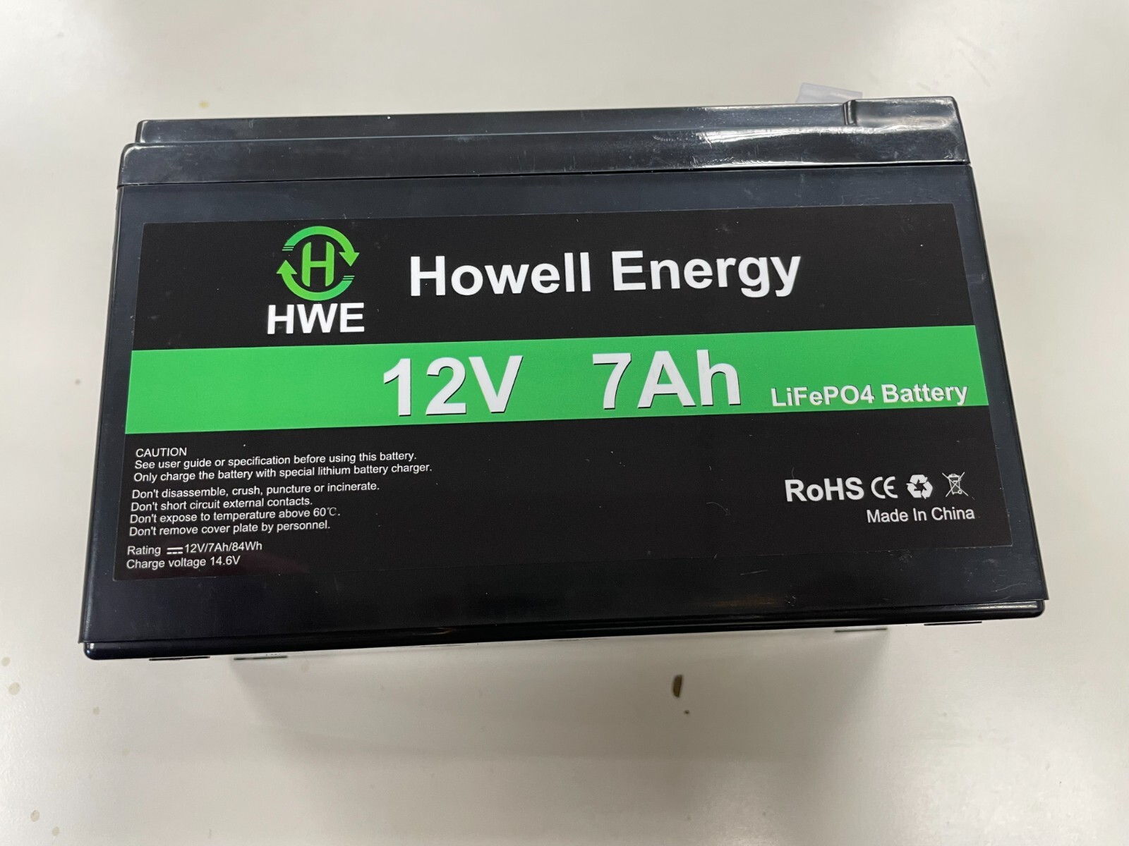 Lightly Used- 12V7Ah LiFePO4 BMS W/ F2 Terminal 4000 Deep Cycles Lithium Battery