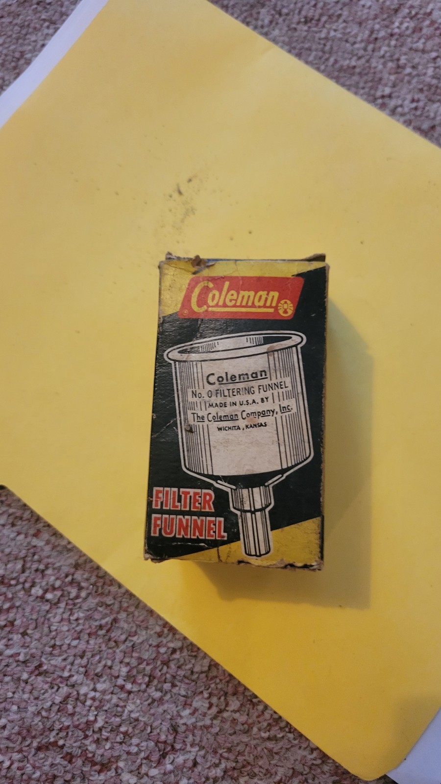 COLEMAN NOS ALUMINUM FUEL FILTER FUNEL #0- LOOK!!!!